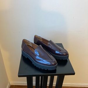 dress shoes size 7 by franco Sarto and the Color is wine